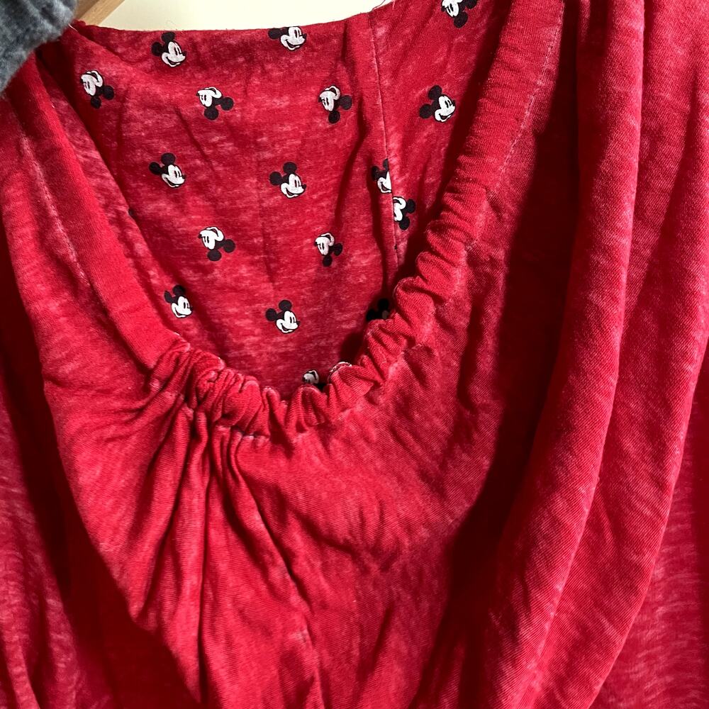 Disney Parks mickey mouse oversized red pullover hoodie women's size XXL top - Picture 7 of 7